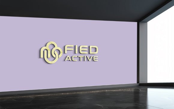3d Logo Mockup Sign on Office Reception