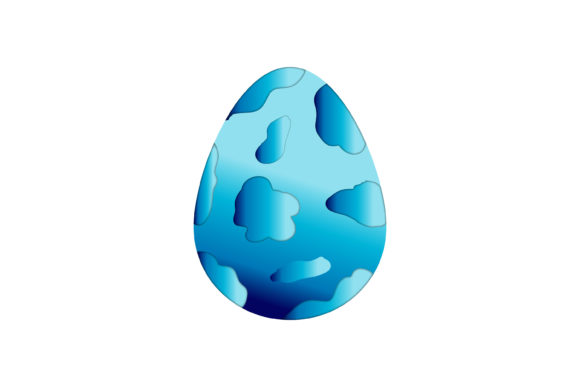 Easter Icon 3D Egg Blue Gradation: A Versatile Asset for Creative Projects