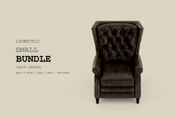 Elevating Digital Narratives with Isometric Armchair 3D Rendering Pac 118