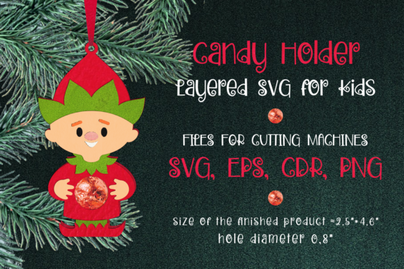 Elf Christmas Ornament Candy Holder SVG – Creative Holiday Crafting