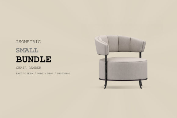 Isometric Armchair 3D Rendering Pac 132