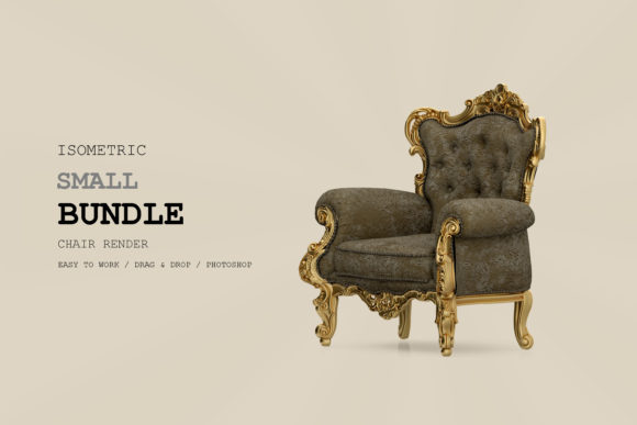 Isometric Armchair 3D Rendering Pac 135