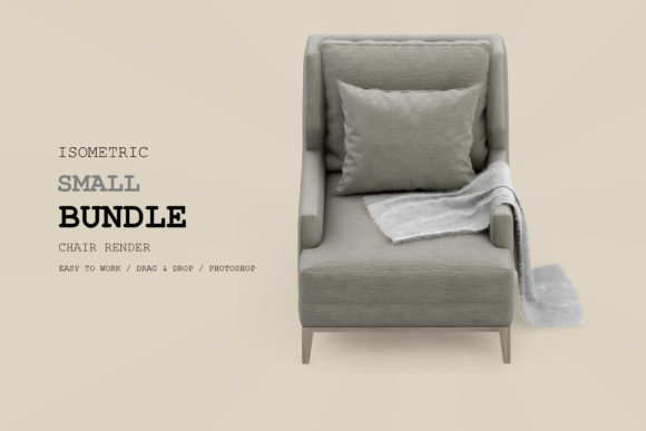 Isometric Armchair 3D Rendering Pack 15