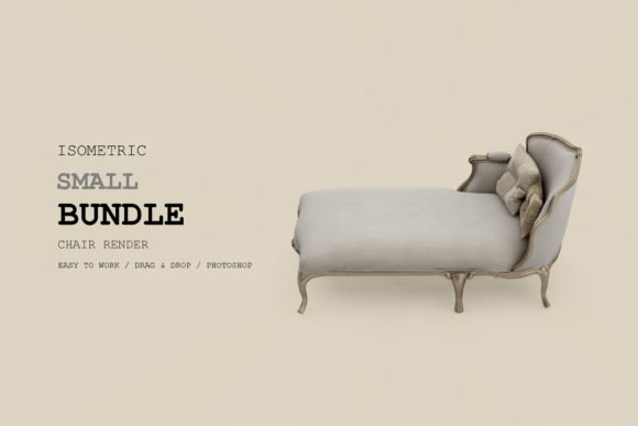 Isometric Armchair 3D Rendering Pack 26