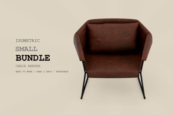 Isometric Armchair 3D Rendering Pack 4