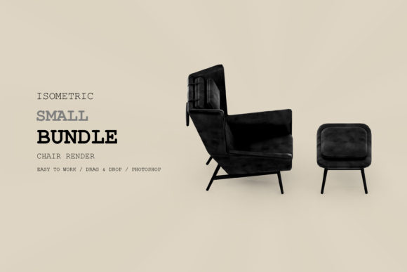 Isometric Armchair 3D Rendering Pack 54