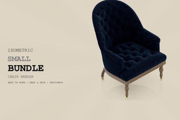 Isometric Armchair 3D Rendering Pack 55