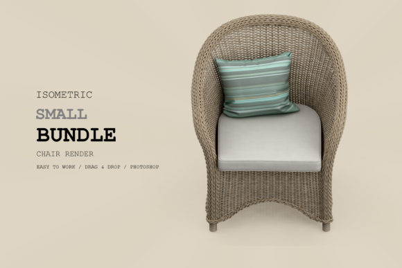 Isometric Armchair 3D Rendering Pack 64