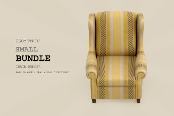 Isometric Armchair 3D Rendering Pack 92