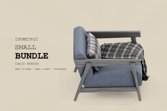 Isometric Armchair 3D Rendering Pack 98