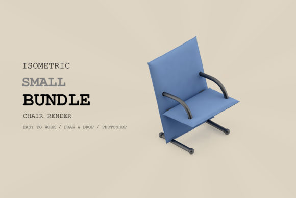 Isometric Chair 3D Render Pack 3: A Versatile Asset for Modern Design Projects