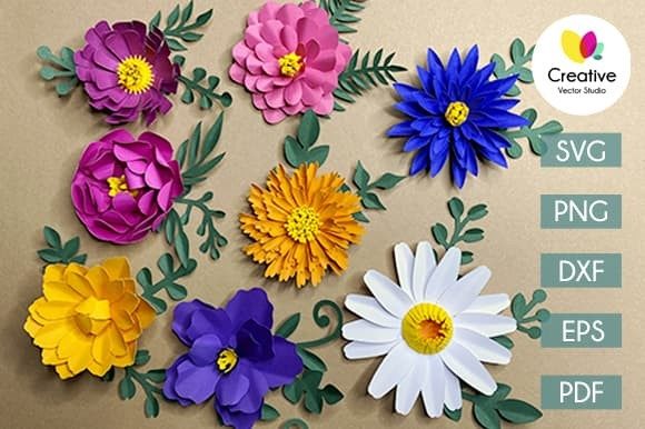 Paper Flower Bundle: Creative Templates for All Skill Levels